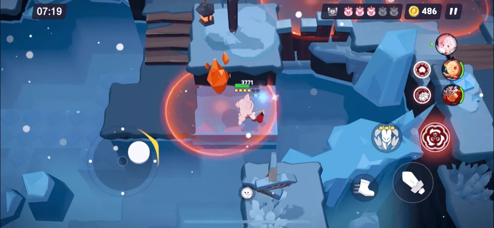 ステージ13-4(ハード)のくまゼリーと宝箱の場所