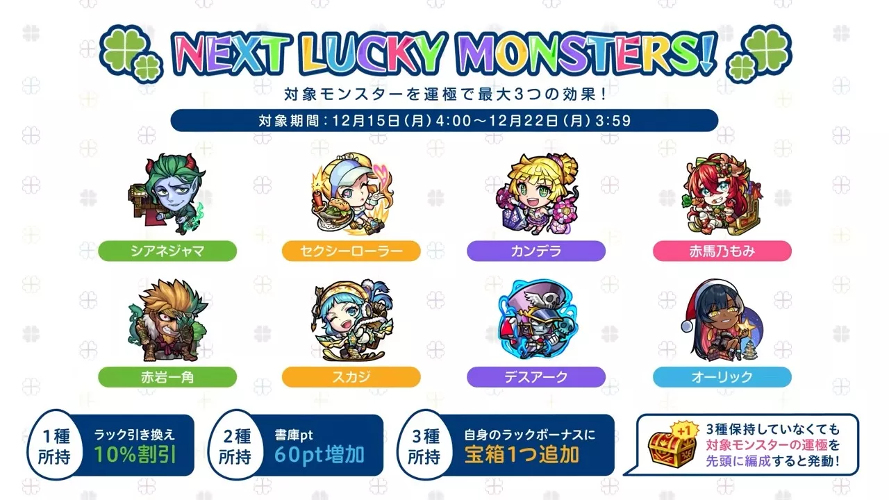 来週のラッキーモンスター