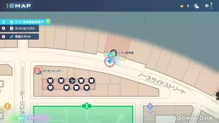 ミアレ美術館強盗事件の拡大マップ画像