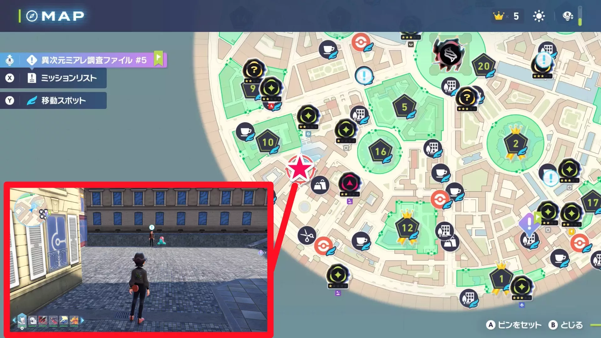 ポリゴンのポリゴン数のマップ