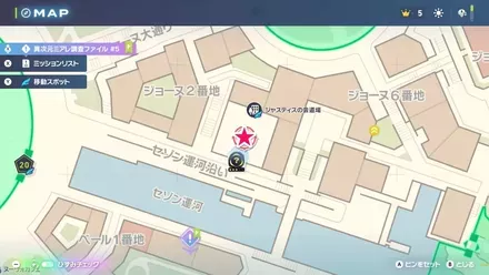 ダゲキ対ナゲキの拡大マップ画像