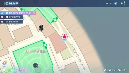 チョロネコとジュ・テームの拡大マップ画像