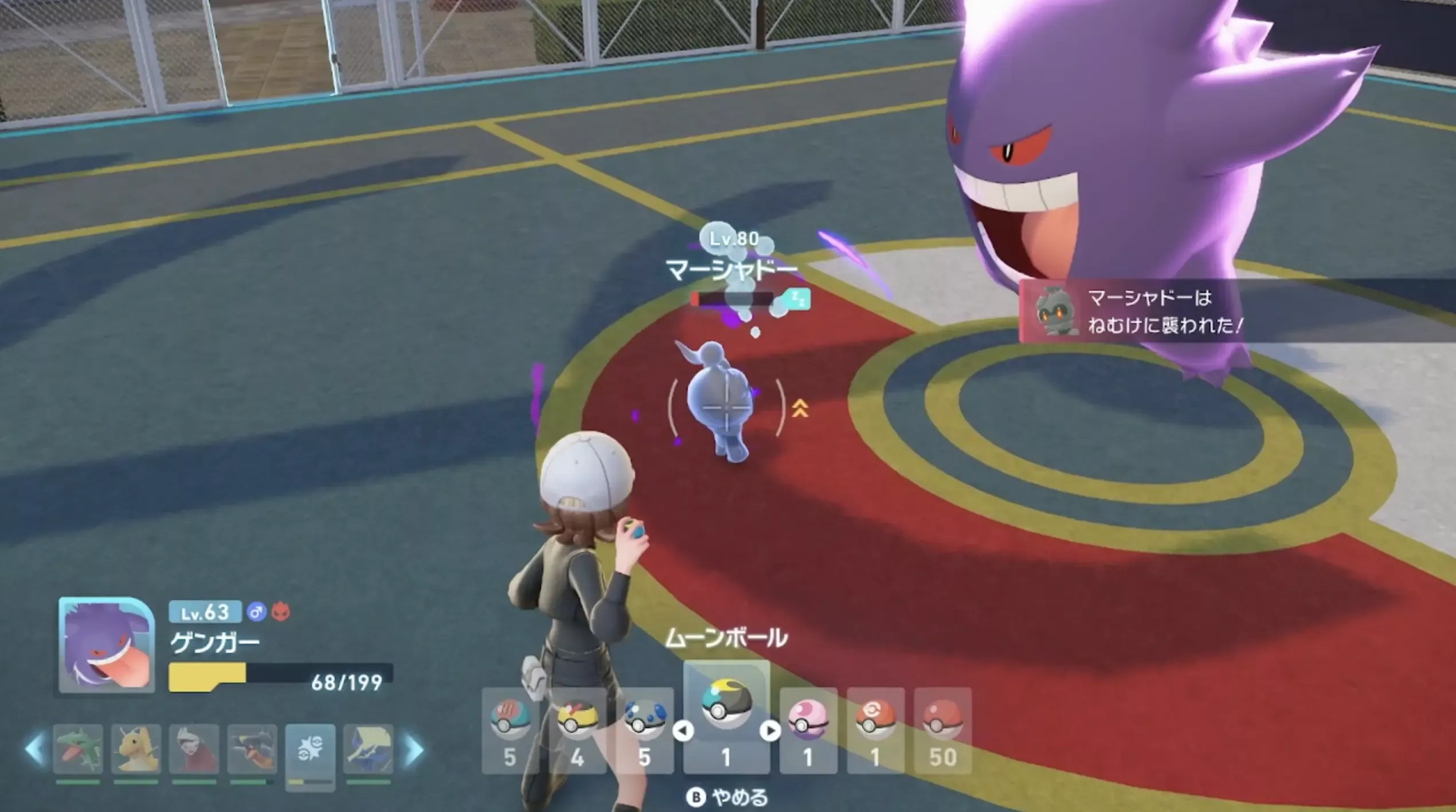 マーシャドーを捕獲する