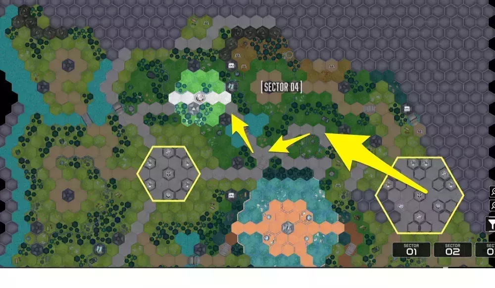 地上セクター4ギミック2位置