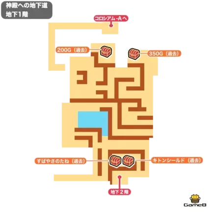 神殿への地下道_地下1階画像