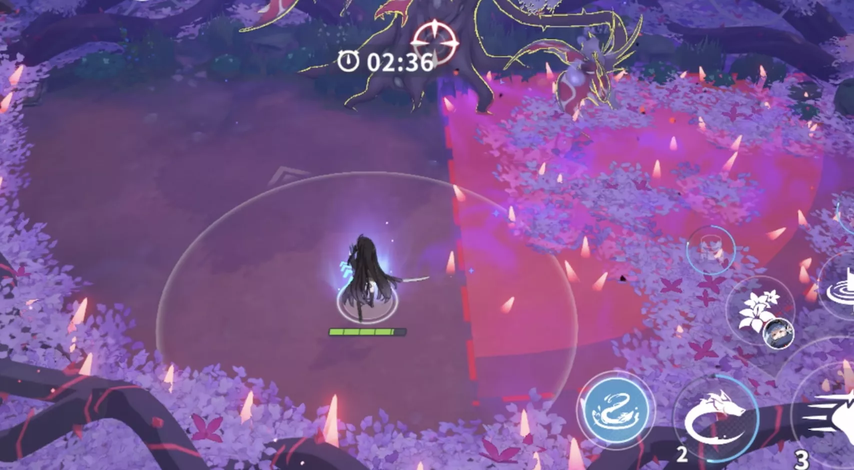 基本ステージ中央で戦う