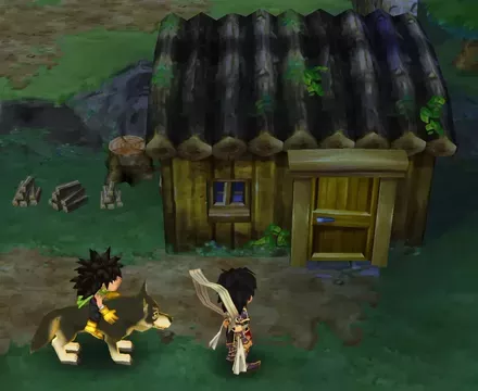 ルカスの家に入る