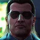 黒いコートの男画像