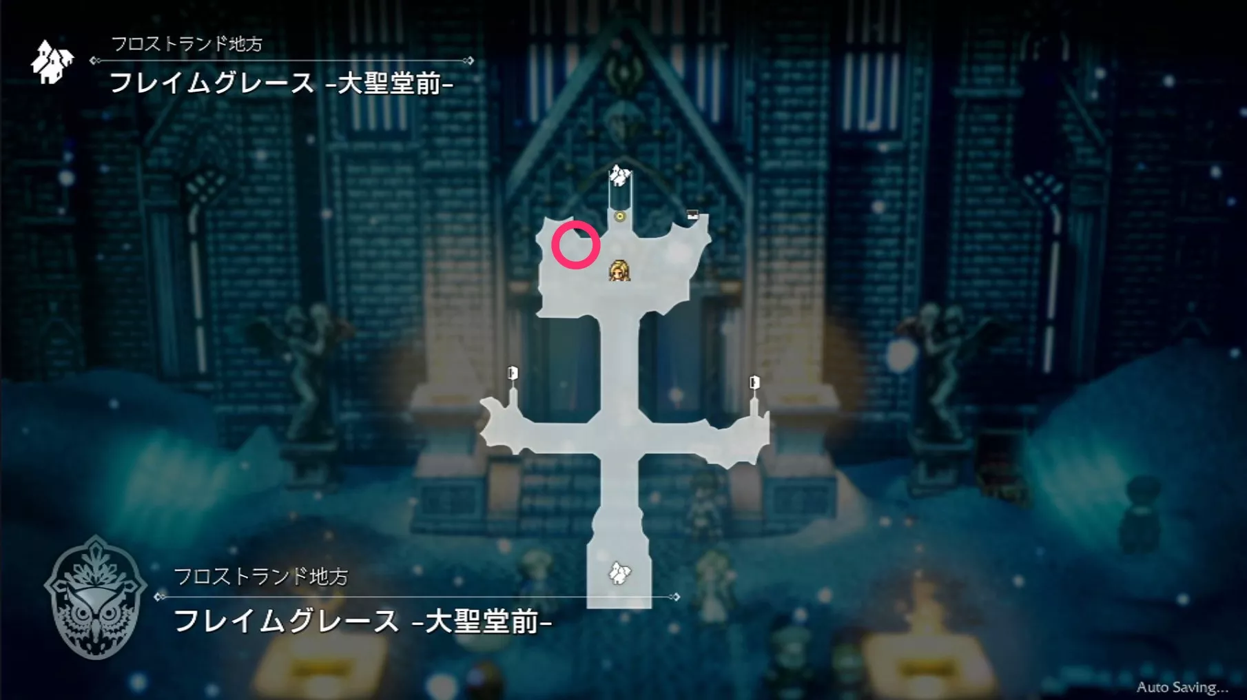 オフィーリアとの出会いのマップ