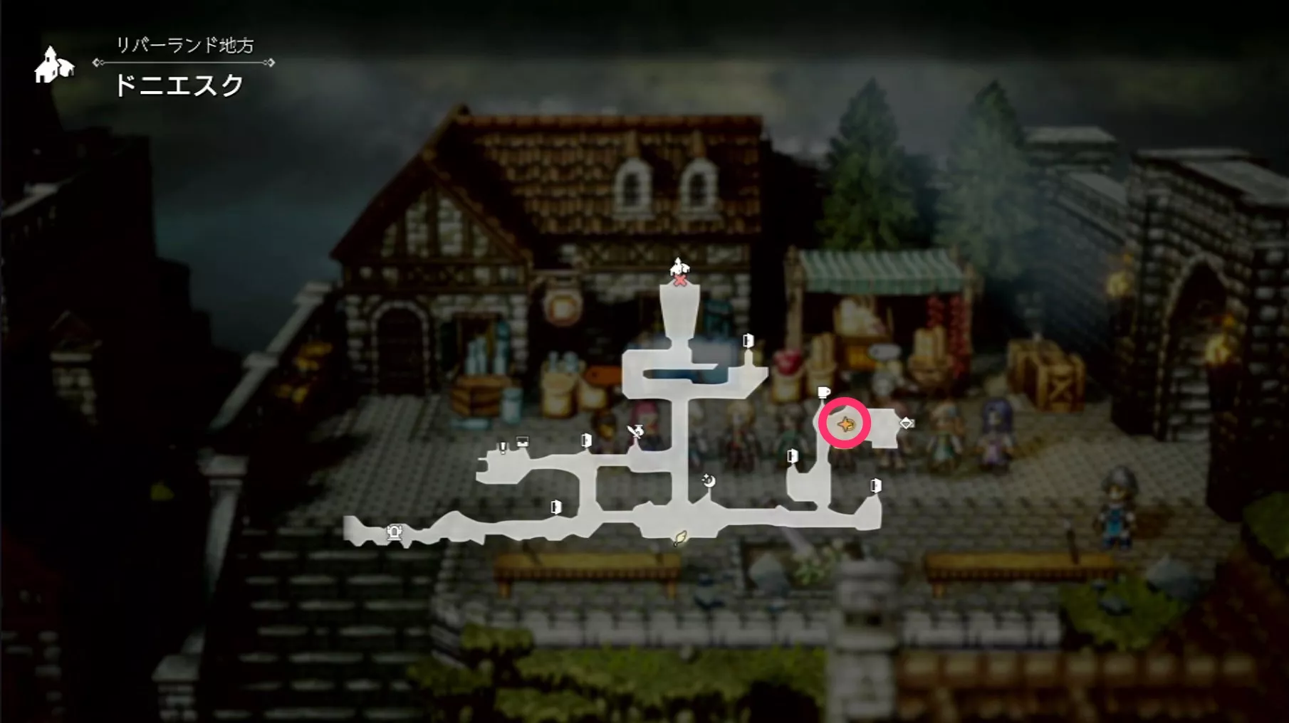 傷ついた町に笑顔の花をのマップ