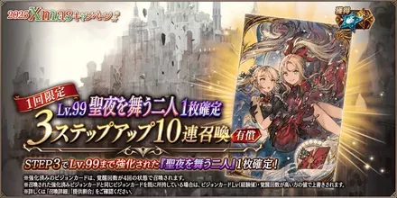 Lv.99聖夜を舞う二人1枚確定3ステ10連ガチャ