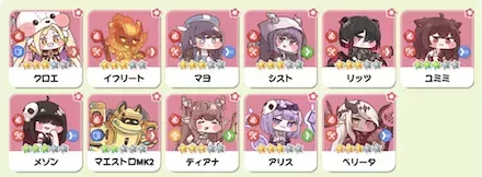 狂気属性のキャラ