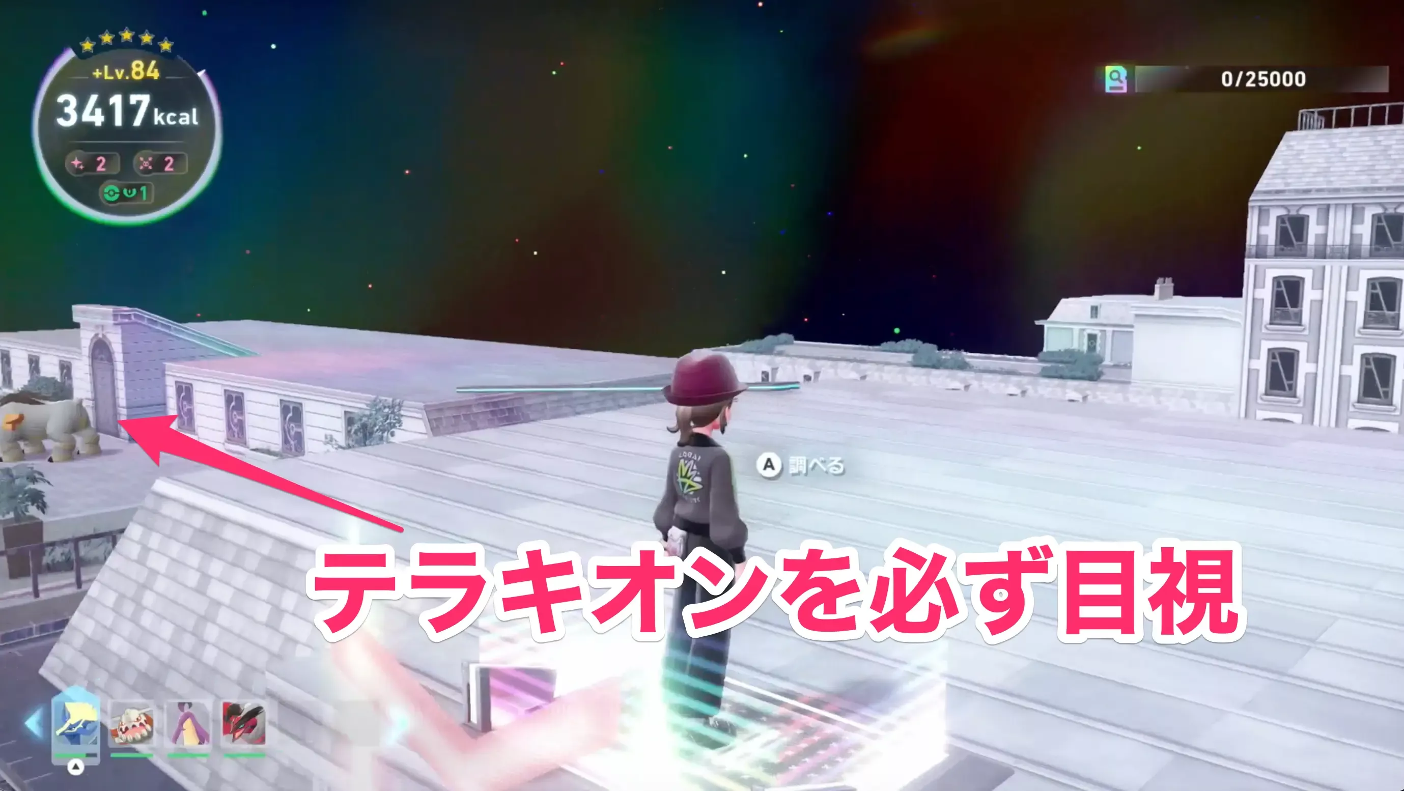 テラキオンを必ず目視