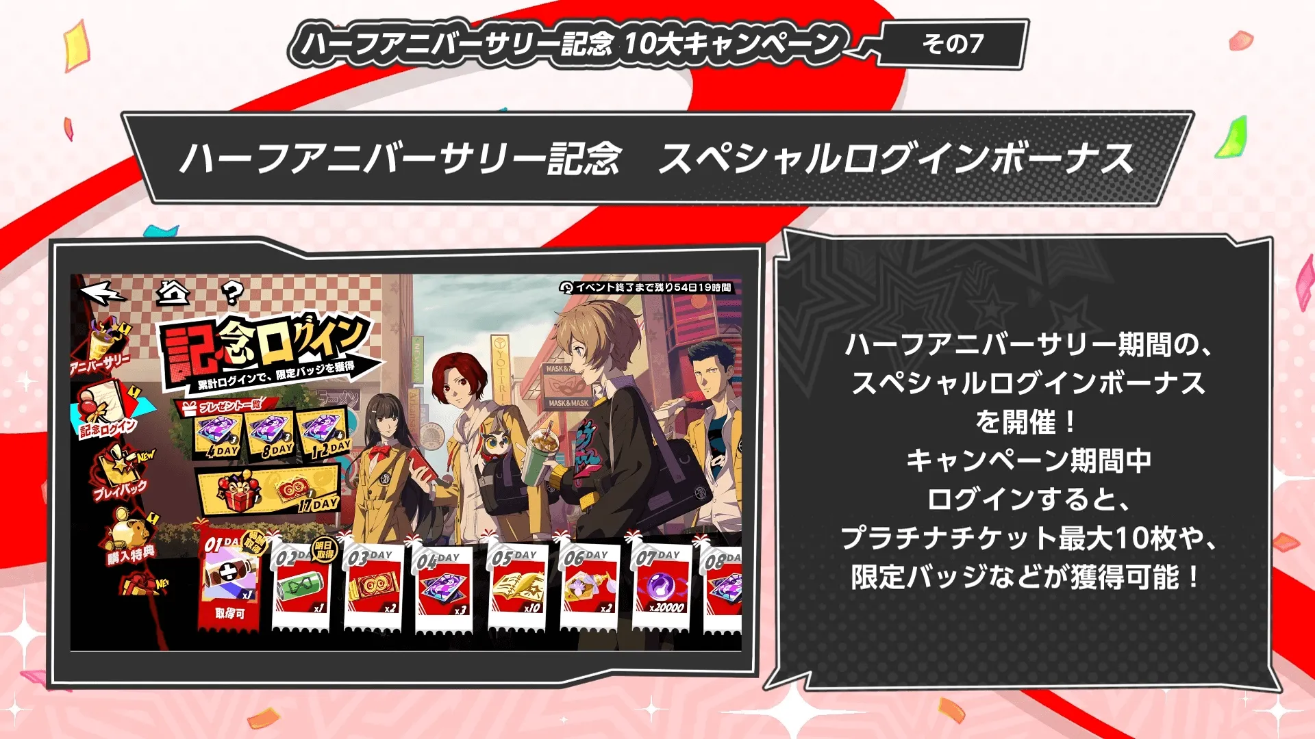 スペシャルログインボーナス