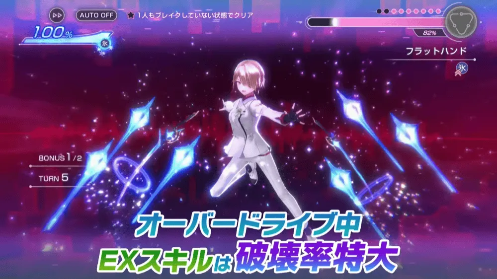 EXスキルで全体にバフを付与しつつ全体攻撃