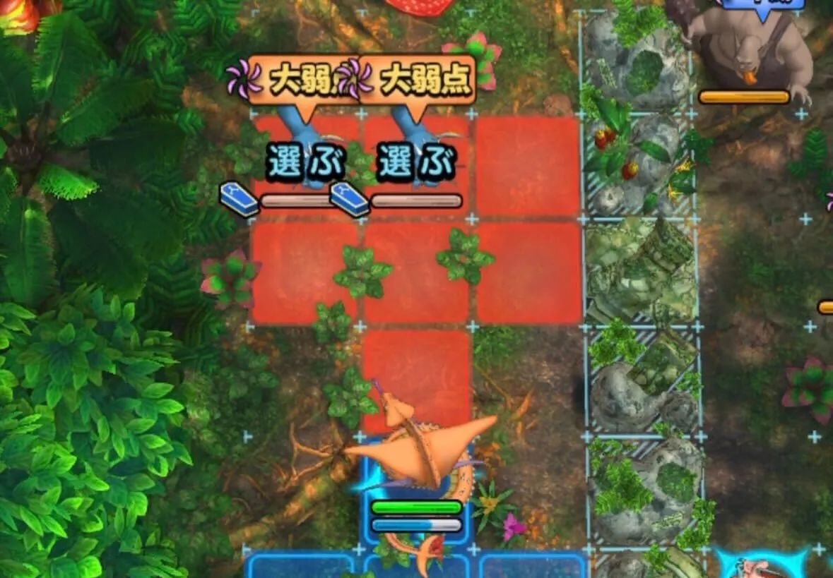 最初に左側の敵から倒す