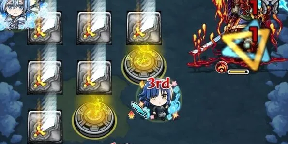 剣パネルを複数踏んで攻撃