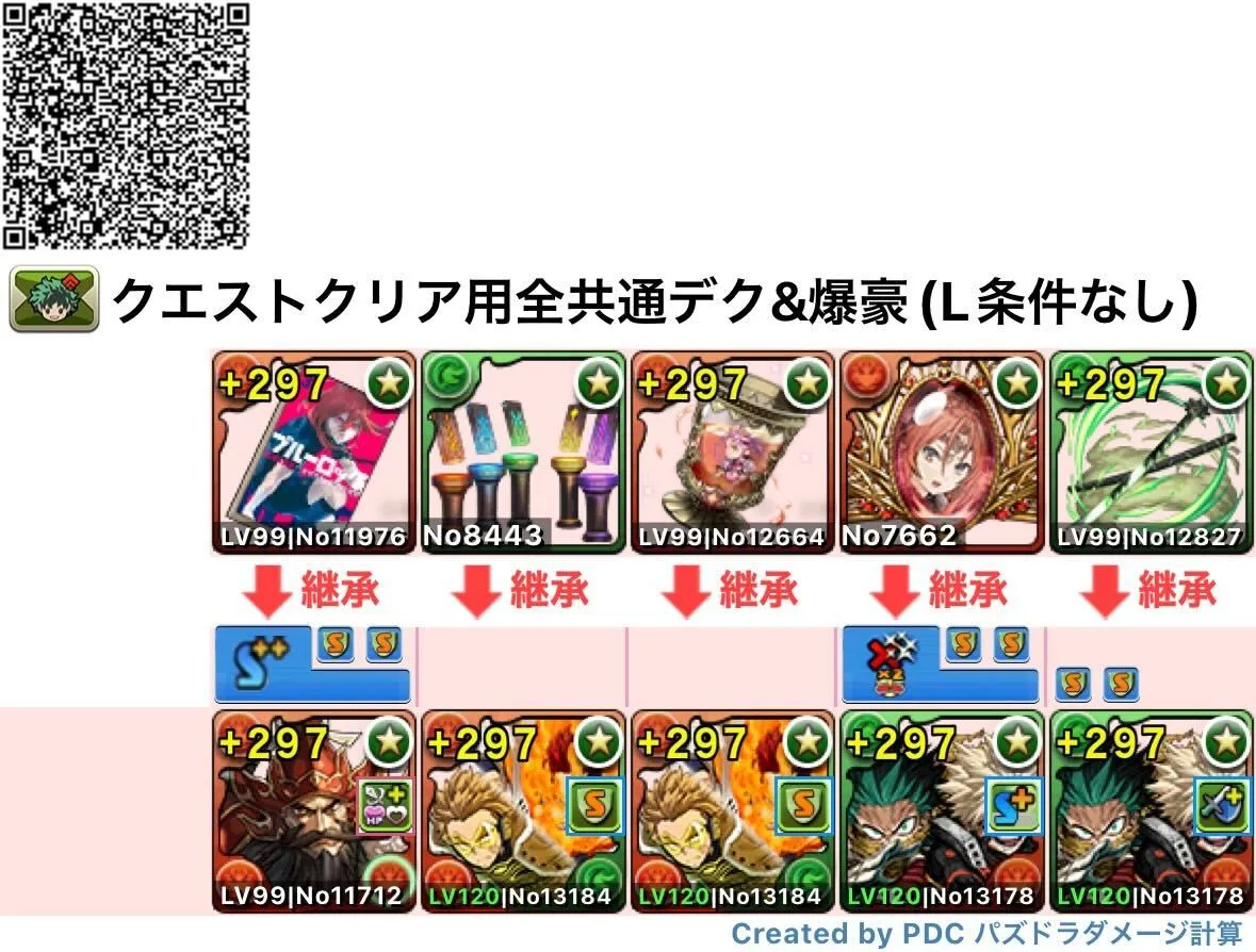 クエストクリア用デク爆豪編成