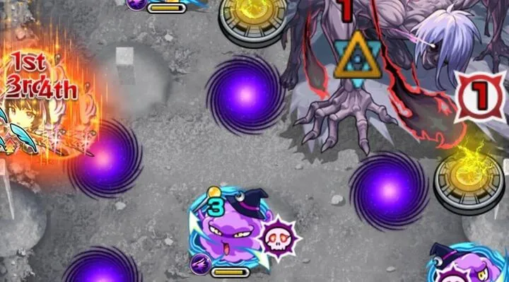 フーで散開させる