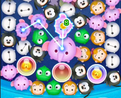 ランピーの大ツムを繋げている画像