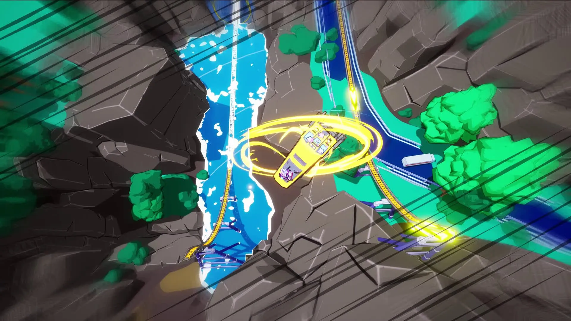 電車を操作してトリックを決めるアクションゲーム