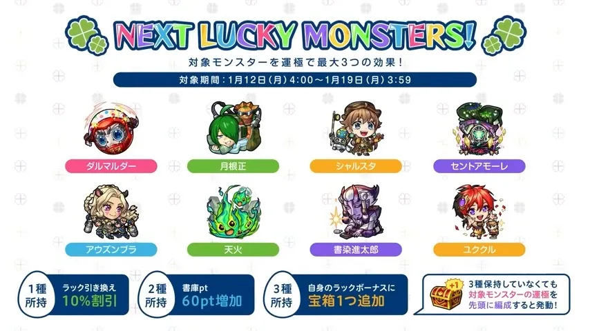 来週のラッキーモンスター