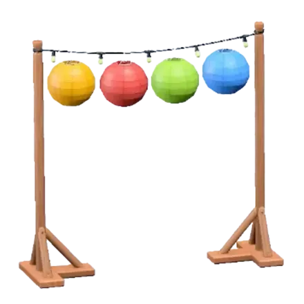 カラフルランタンのアーチ画像