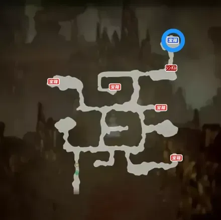 猪突猛進斬りの極意の青宝箱マップ画像