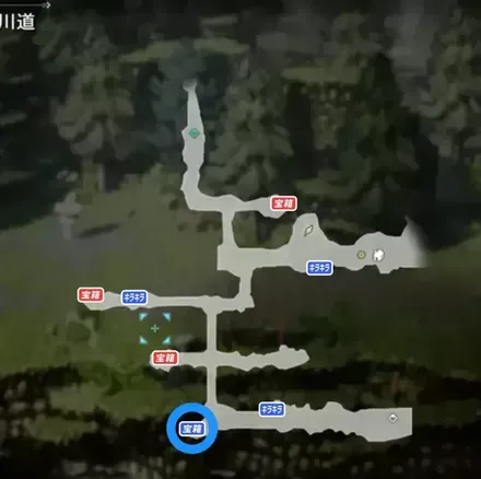 引寄せのリボンの青宝箱マップ画像