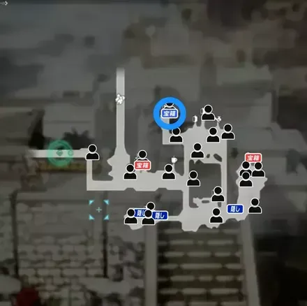 超回復のジャムの青宝箱マップ画像