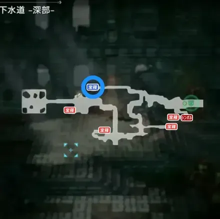 死の剣の極意の青宝箱マップ画像