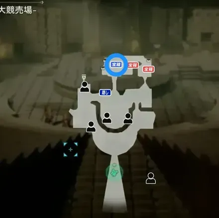 ロックスラッシャーの青宝箱マップ画像