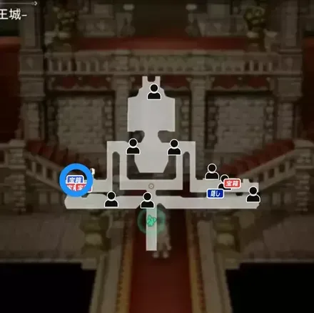 手縫いの手袋の青宝箱マップ画像