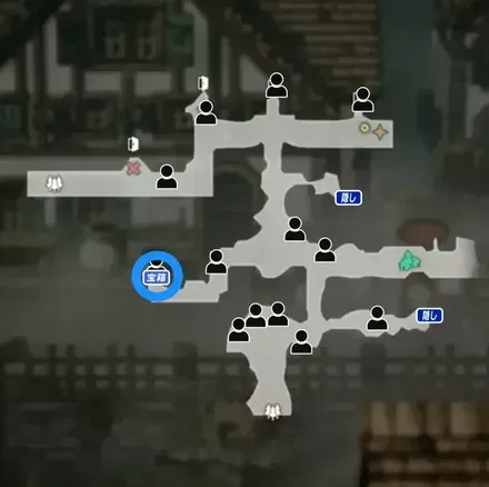 寝かしつけの極意の青宝箱マップ画像