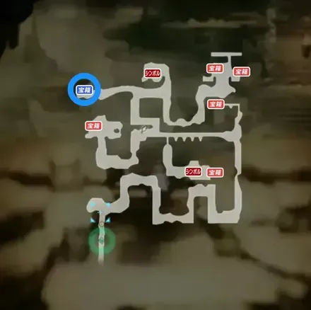 乱れ投げナイフの極意の青宝箱マップ画像