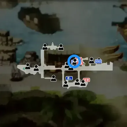 瘴気感染の極意の青宝箱マップ画像