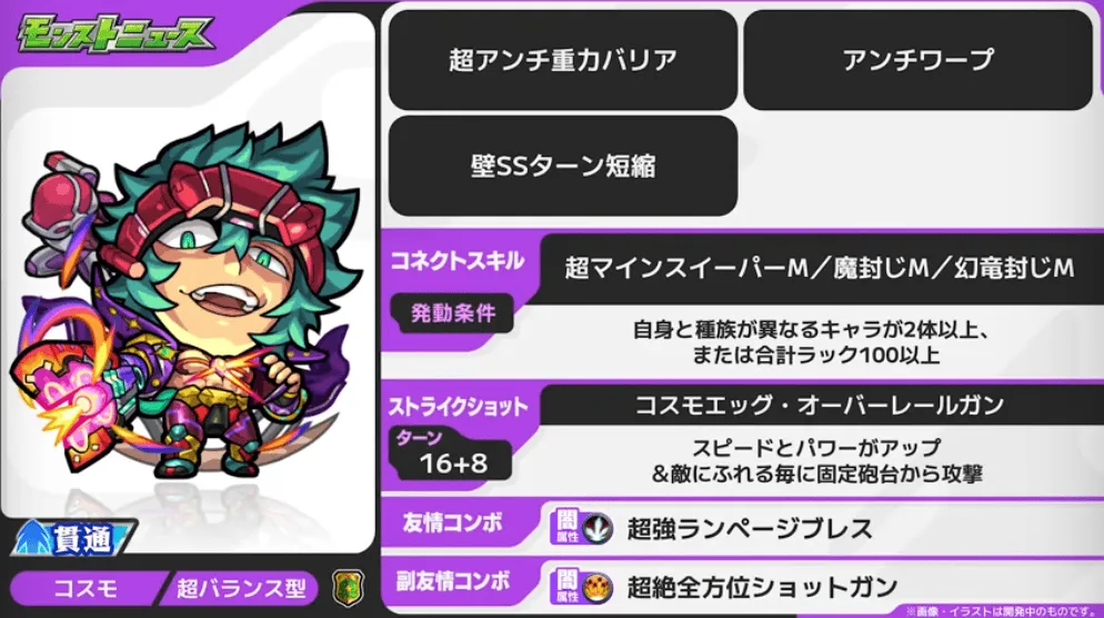 コロンブス ステータス