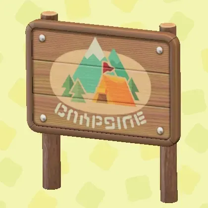 キャンプじょうのかんばん