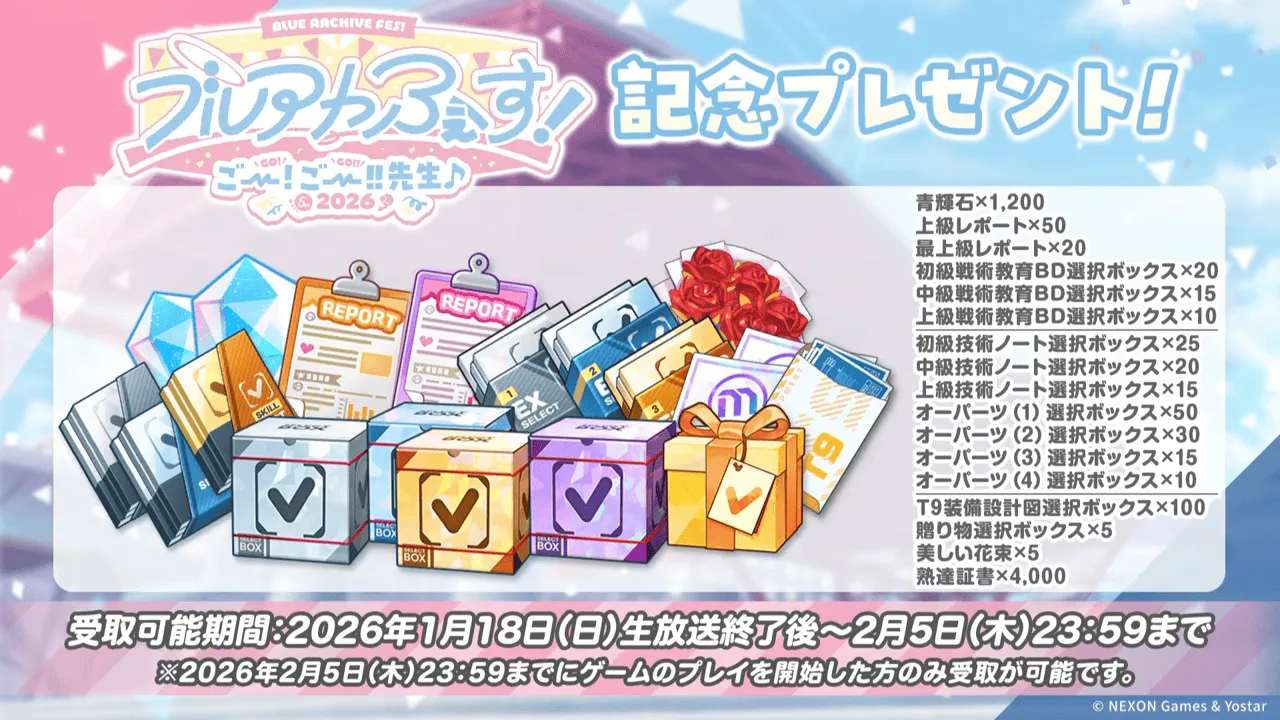 ブルアカふぇす！記念プレゼント