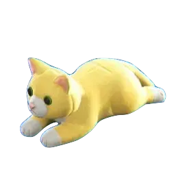 ねこのぬいぐるみのイエローの画像