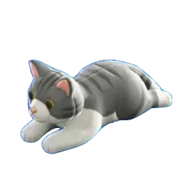 ねこのぬいぐるみのサバ白の画像