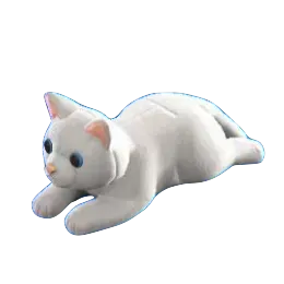 ねこのぬいぐるみの白の画像