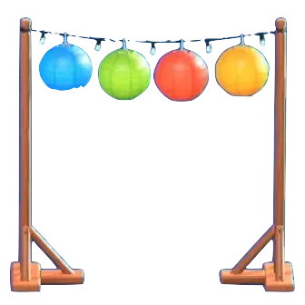 カラフルランタンのアーチのブラウンの画像