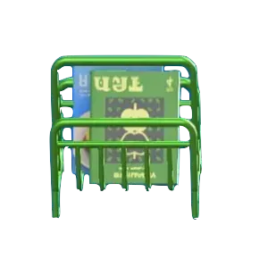 ワイヤーなマガジンラックのグリーンの画像