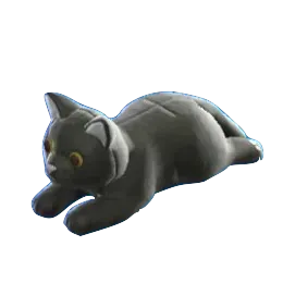 ねこのぬいぐるみの黒の画像