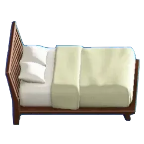 わふうモダンなベッドのダークウッドの画像