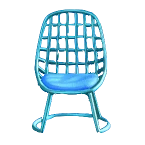 ワイヤーなチェアのブルーの画像