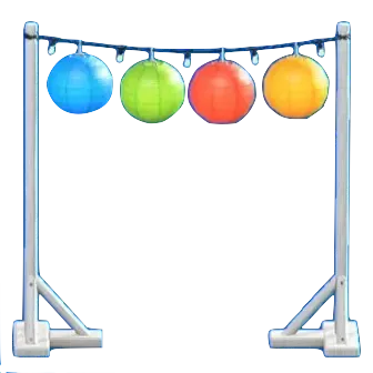 カラフルランタンのアーチのホワイトの画像