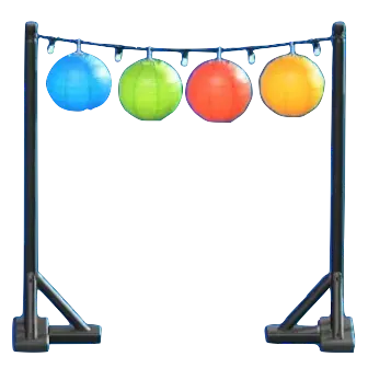 カラフルランタンのアーチのブラックの画像