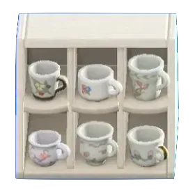 マグカップシェルフのホワイトの画像